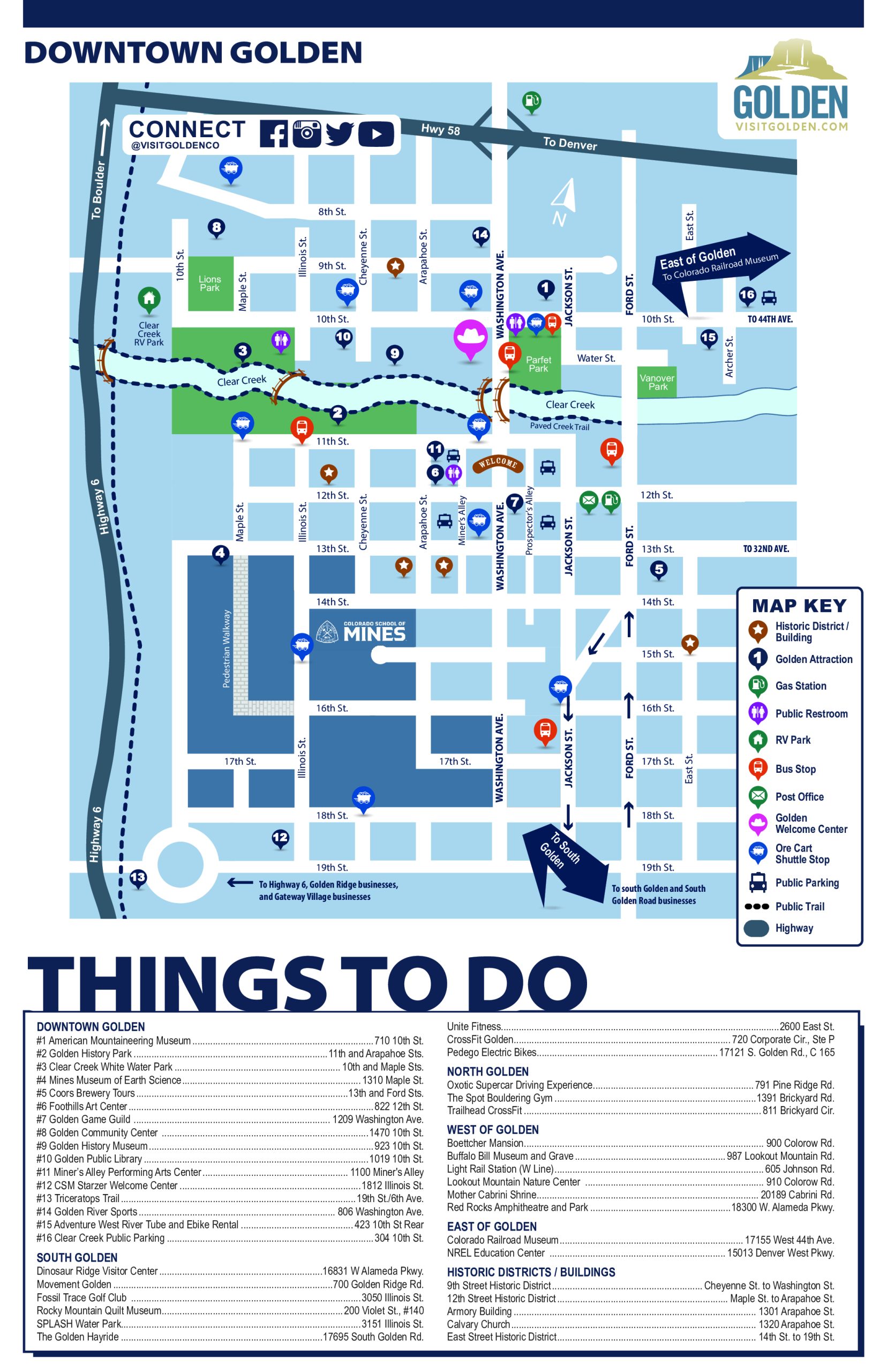 Map of Downtown Golden