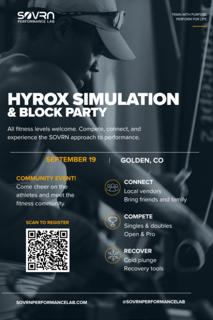 Sovrn Performance Lab HYROX Race Simulation and Block Party