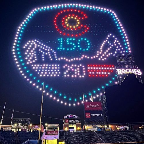 Stories in the Sky Drone Show in Denver CO and USA 150/250 Logo