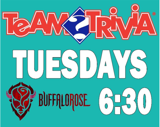 Tuesday Team Trivia at Buffalo Rose Sky Bar