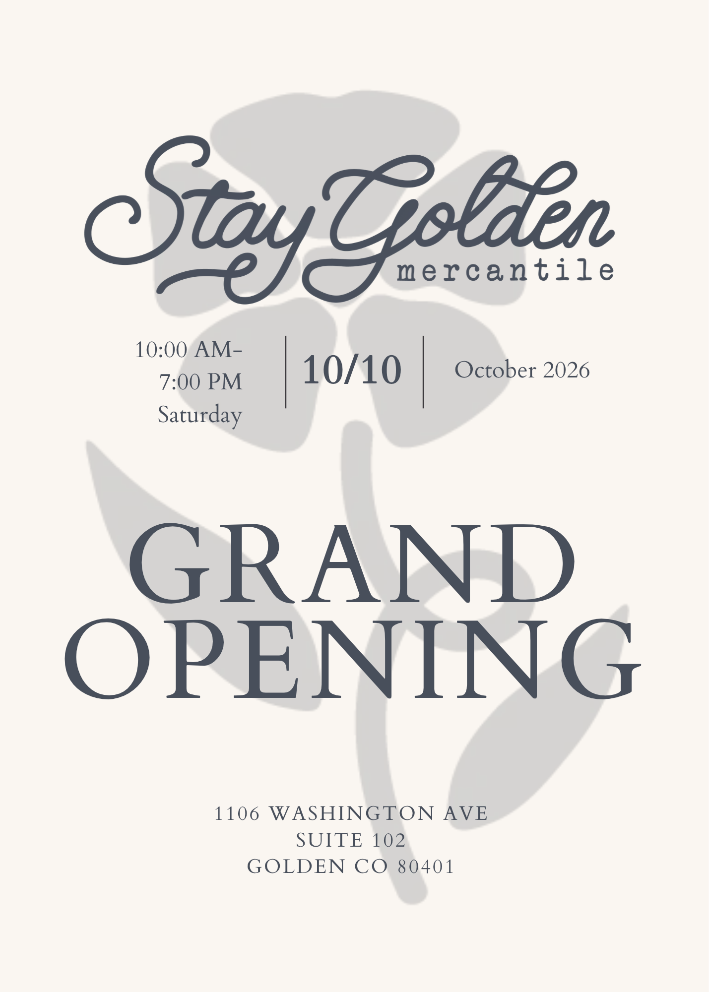 Grand Opening Flyer