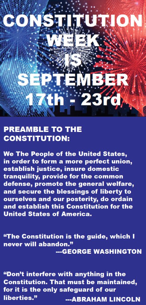 Celebrate Constitution Week at Golden History Museum
