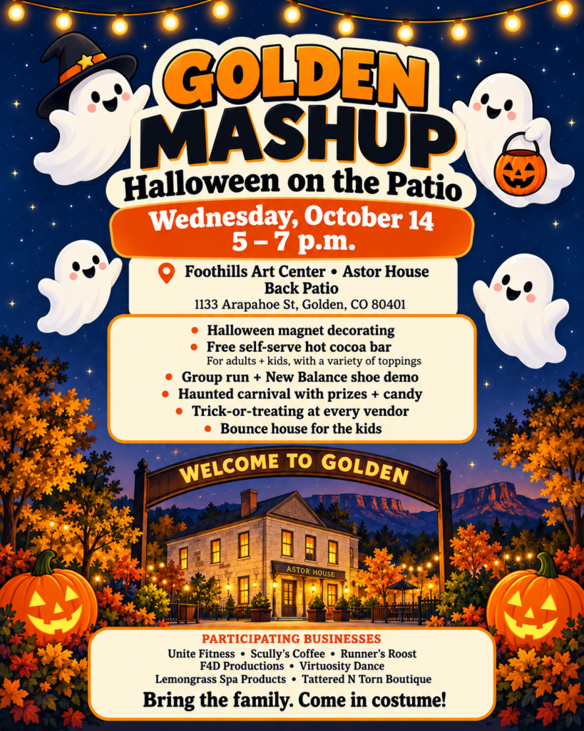 Halloween Trick or Treating and Activities Golden Mashup at Foothills Art Center Astor House on 10/14!