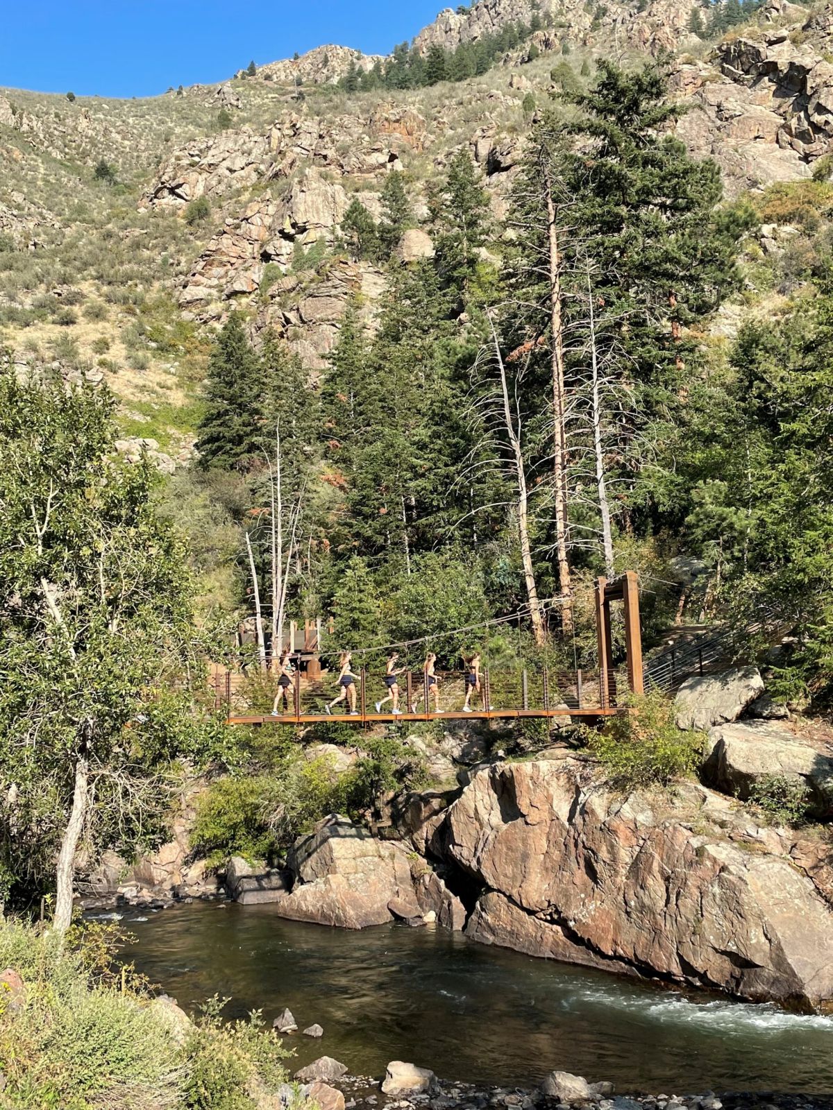 Runners on Clear Creek Canyon Peak to Plains Trail