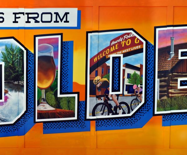 The Greetings From Golden mural