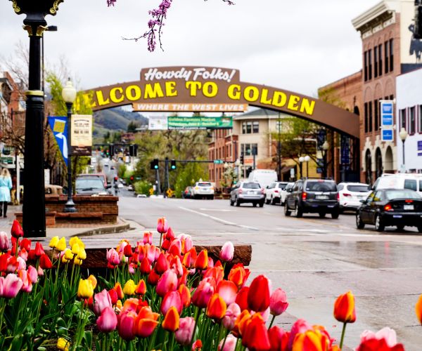 The Welcome Arch in downtown Golden, CO